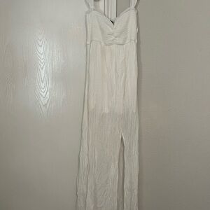 Aakaa Textured White Dress